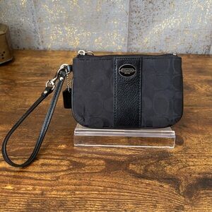 Coach Black Signature Wristlet